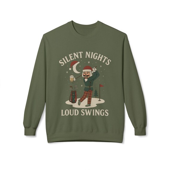 Christmas Nutcracker Golf Sweatshirt, Holiday Golf Apparel