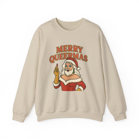 Gay Christmas Sweater | Santa in Drag Sweatshirt
