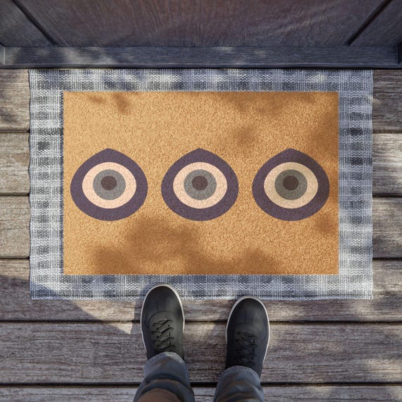 Evil Eye Doormat | Protective Symbol Coir Welcome Mat