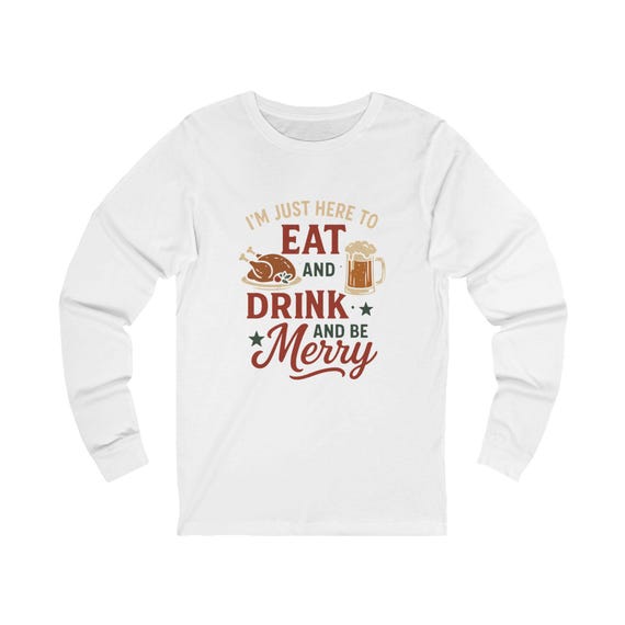 Eat and Drink and Be Merry Tee | Thanksgiving Turkey Beer Holiday Shirt