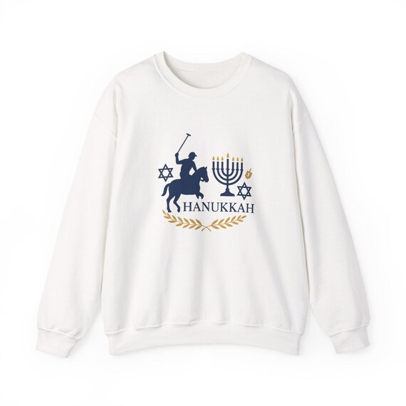 Hanukkah Menorah & Dreidel Rider Sweatshirt | Star of David Holiday Design