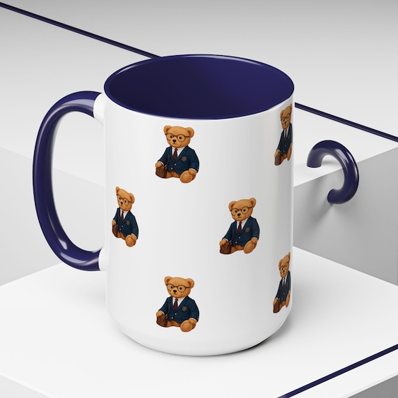 Teddy Bear in Suit Mug | Accent Coffee Mug