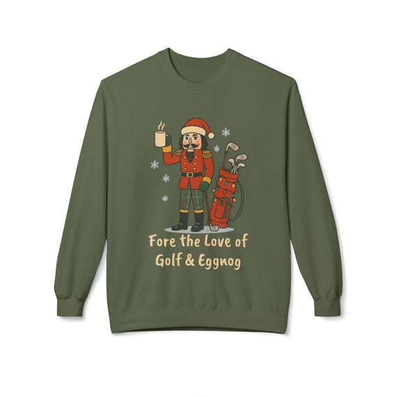 Christmas Golf Sweatshirt | Nutcracker Holiday Design
