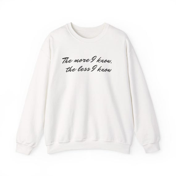 Minimalist Script Sweatshirt, Thoughtful Text Design