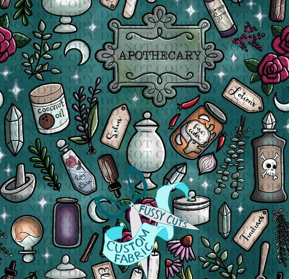 Apothecary - Custom Print Fabric - Novelty Fabric