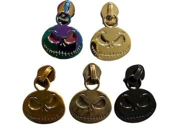 Fermetures à glissière Jack Skellington - Boutons de fermeture à glissière taille 5 - Boutons de fermeture à glissière fantaisie - Boutons de fermeture à glissière n° 5