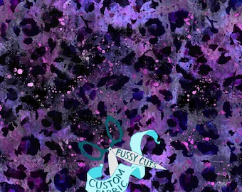 Purple Leopard - Custom Print Fabric - Animal Print Fabric