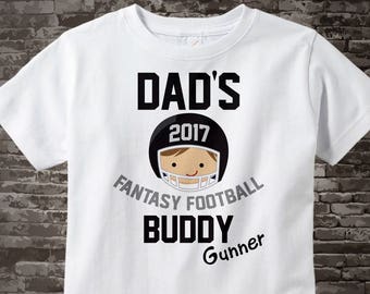 Boy's Fantasy Football Shirt, Personalized Fantasy Football Shirt, Dad's Fantasy Football Buddy Shirt or Onesie with childs name 08312011a