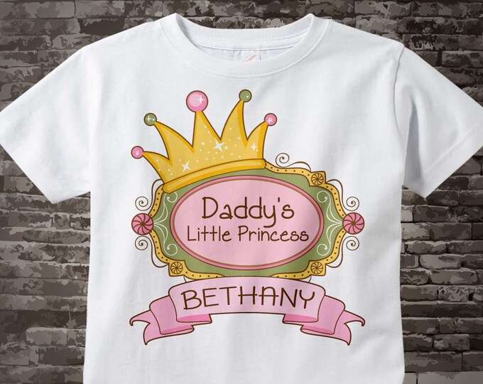 Daddy's Little Princess Shirt Personalized Tee or Onesie for Toddlers and Kids T-shirt 06082012a