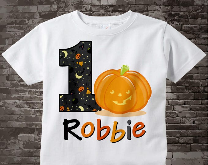 Pumpkin First Birthday Shirt, one year old halloween outfit, Fall Birthday party, Pumpkin Birthday Party, Fall Birthday 10022012b