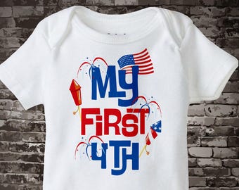 4th July Onesie | My First 4th of July Tee Shirt or Onesie, My 1st July 4th Onesie | 4th July Shirt or Onesie | 1st 4th July 06182012a