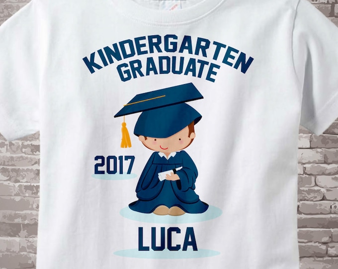 Personalized Kindergarten Graduate Shirt Kindergarten Graduation Shirt Child's Last Day of School Shirt 05182012a