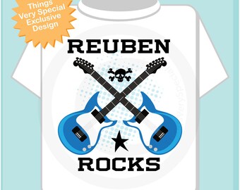 Airbrushed Girls Boys Rock Star Dance Birthday Party T SHIRT Personalized Rocker