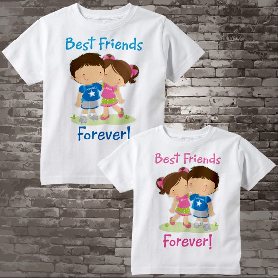 Set Of Two Personalized Best Friends Forever Shirt Or Onesie Etsy