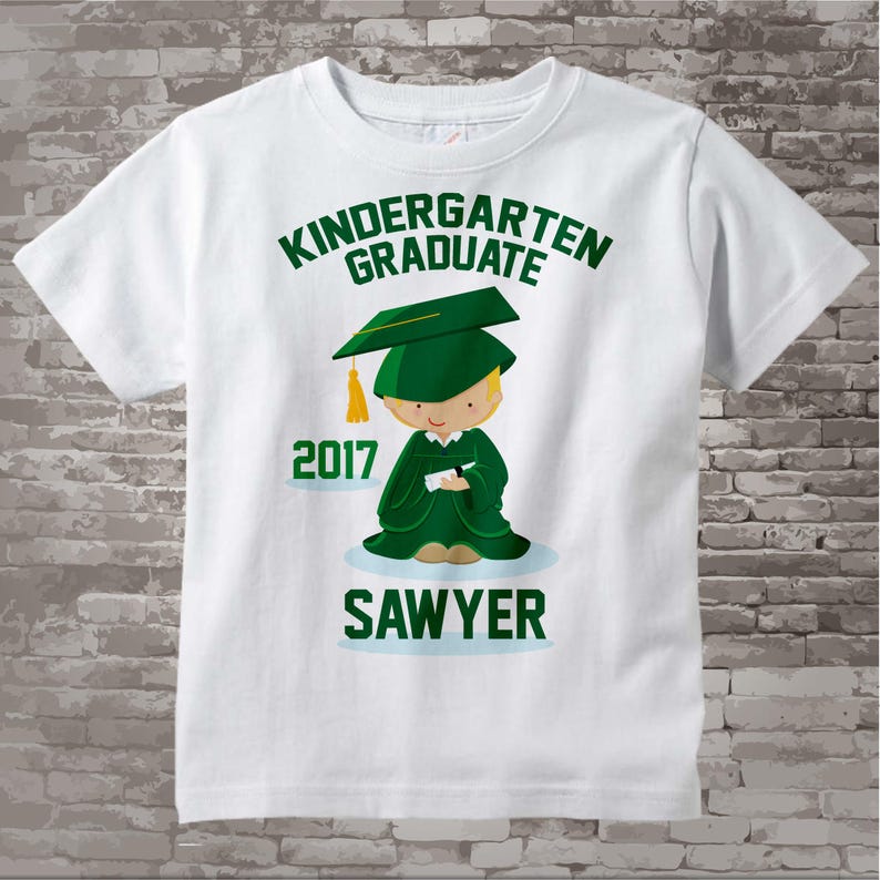 Personalized Kindergarten Graduate Shirt, Kindergarten Graduation Shirt Child's Back To School Shirt 05292014a image 1