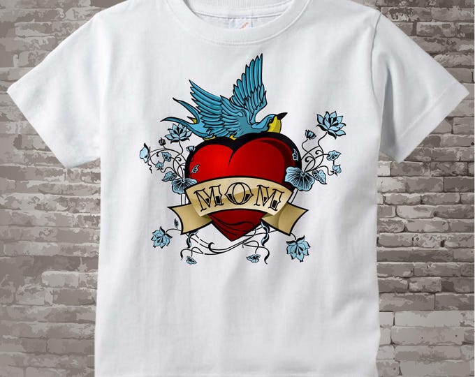 Boy's Valentine Tattoo Heart Shirt or Onesie, Personalized 01182011a