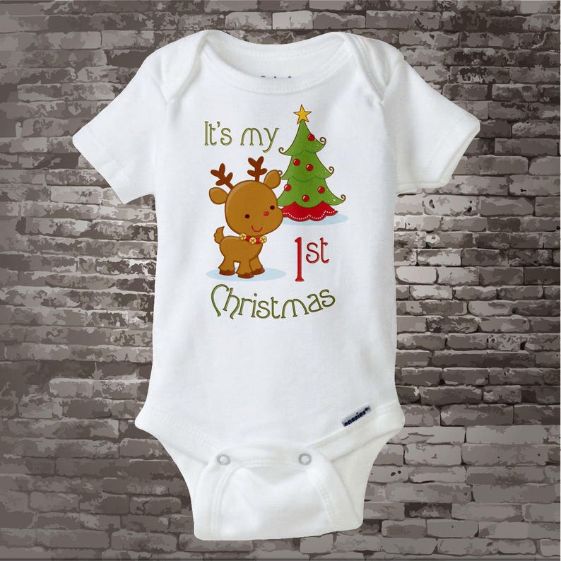 My 1st Christmas Onesie or Shirt My First Christmas Shirt or - Etsy