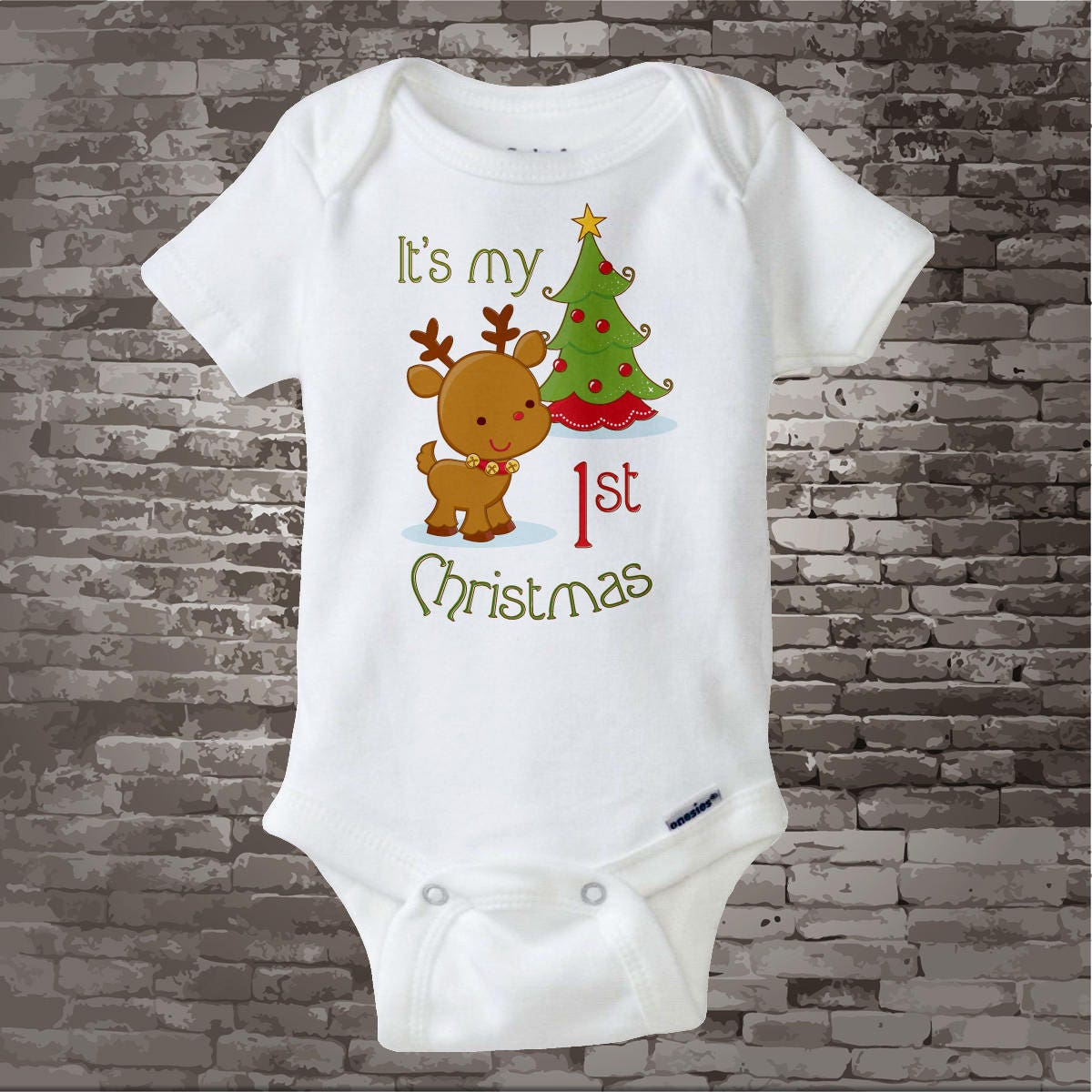 my first christmas onesie newborn