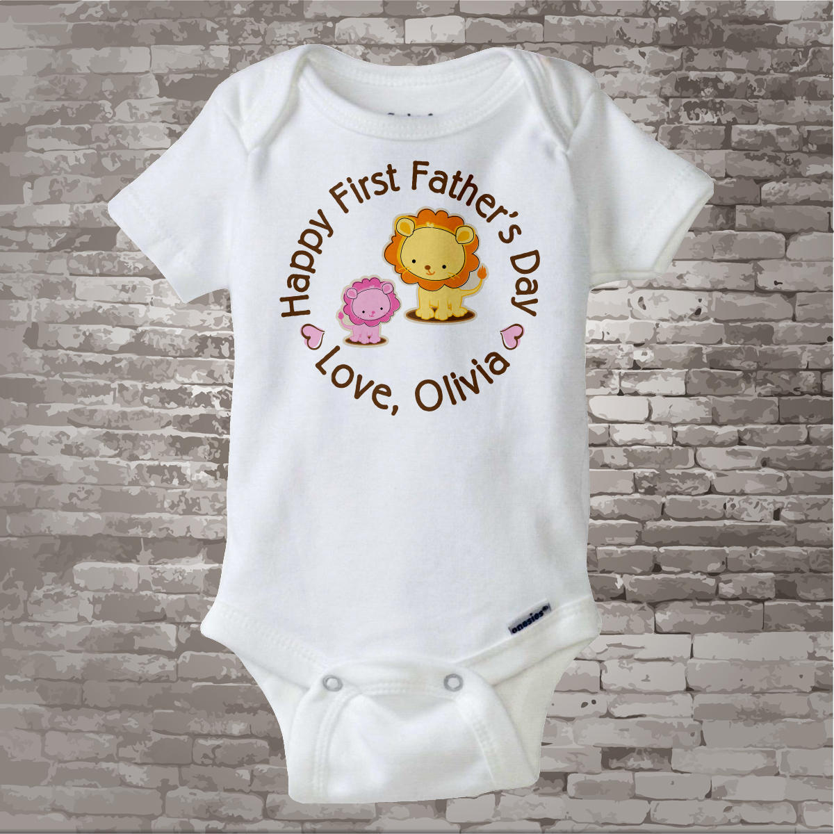 first fathers day onesie girl