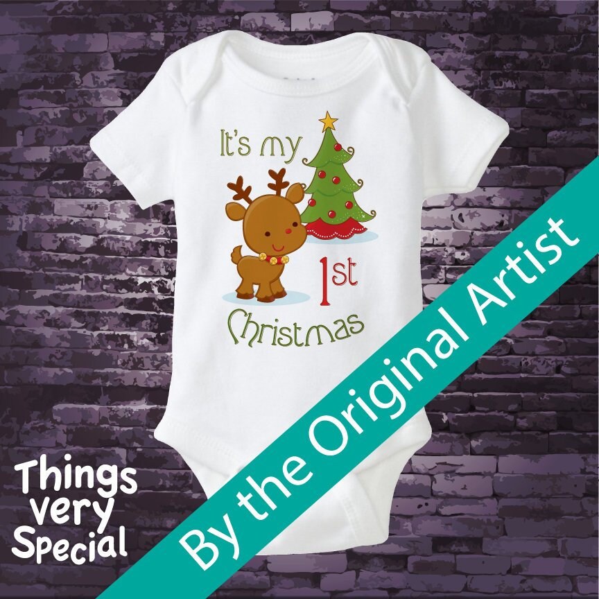 My 1st Christmas Onesie or shirt My First Christmas Shirt or Etsy