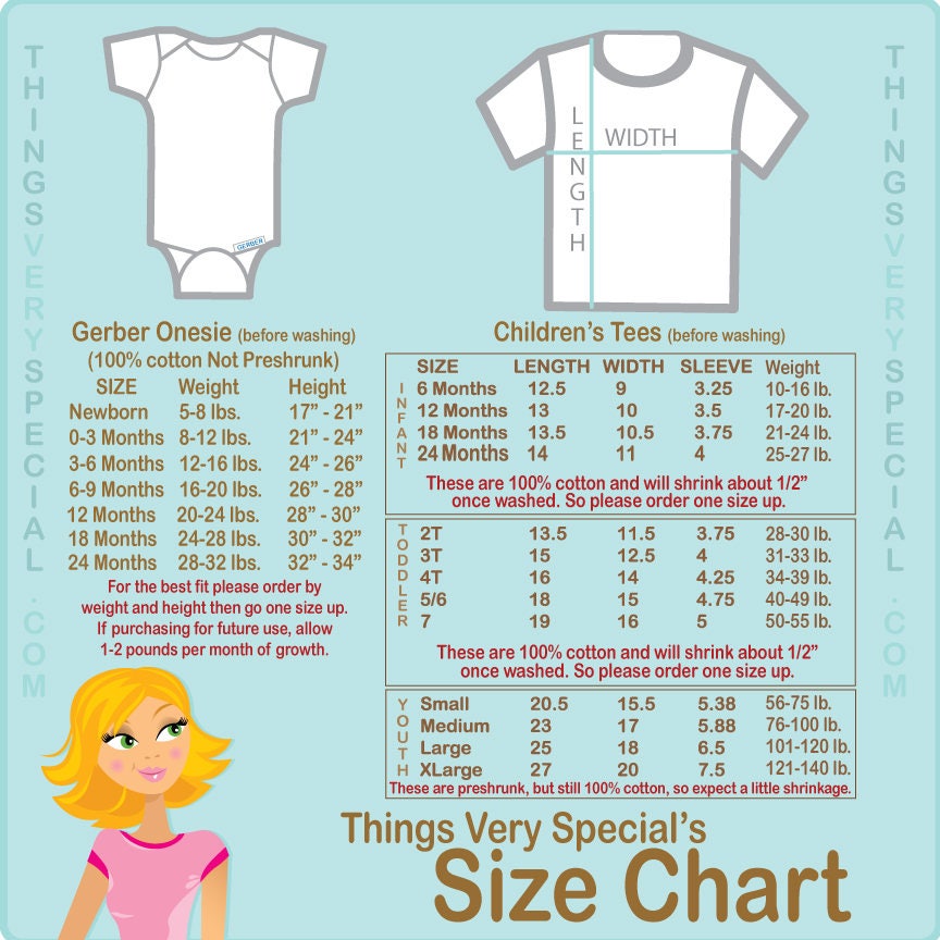 One K Size Chart