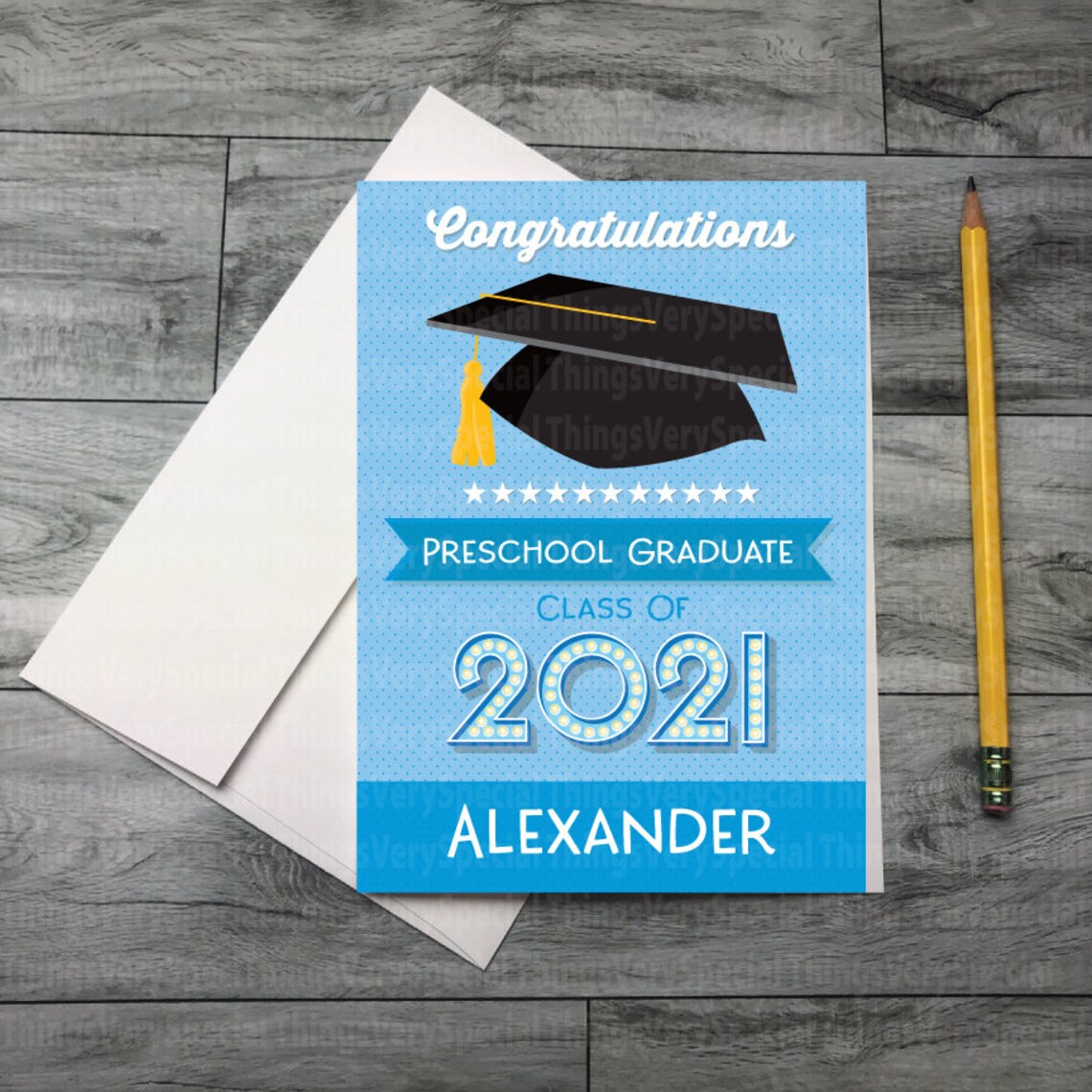 Preschool Graduation Card Personalized Preschool Graduation - Etsy