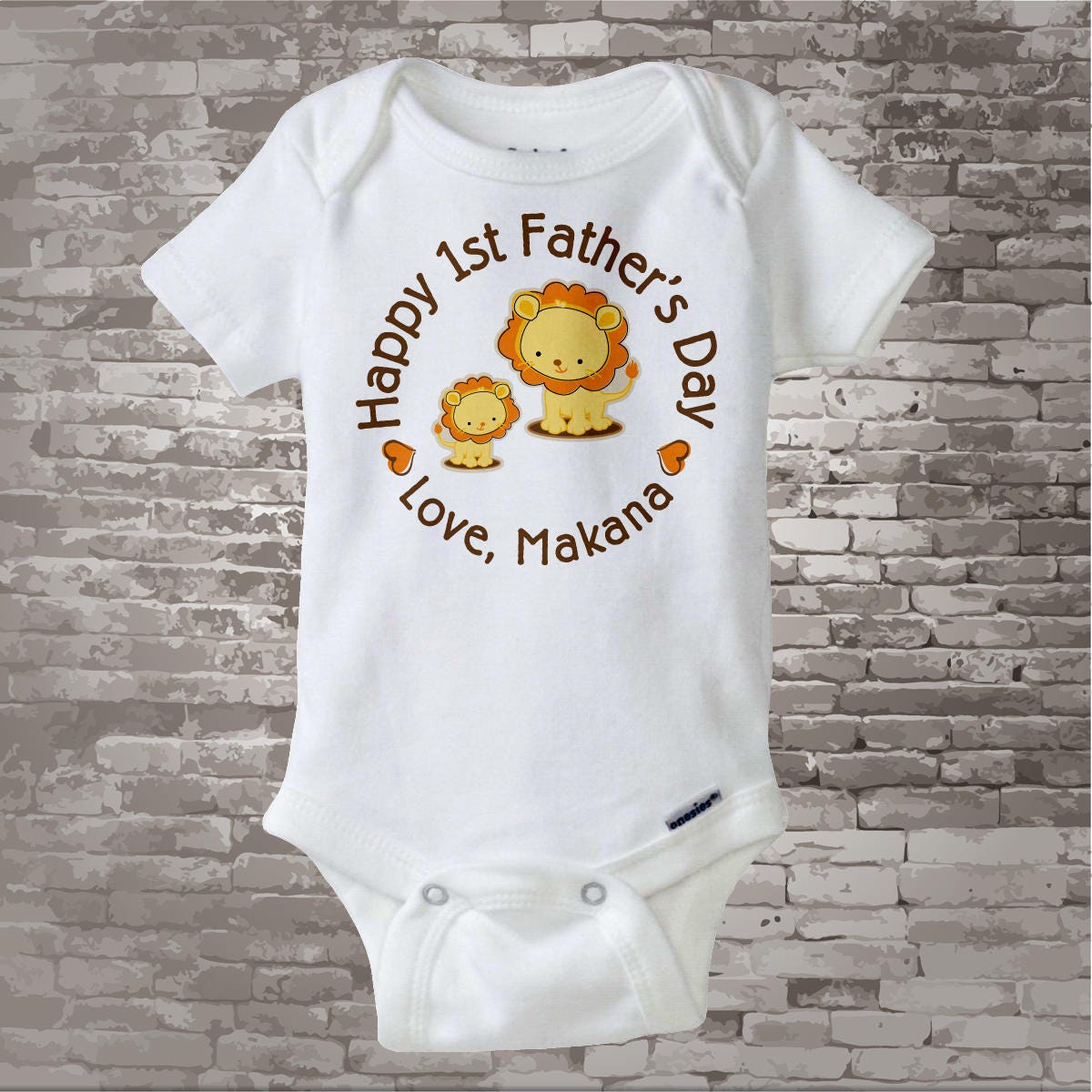 Download Happy First Father's Day White Cotton Onesie with cute ...