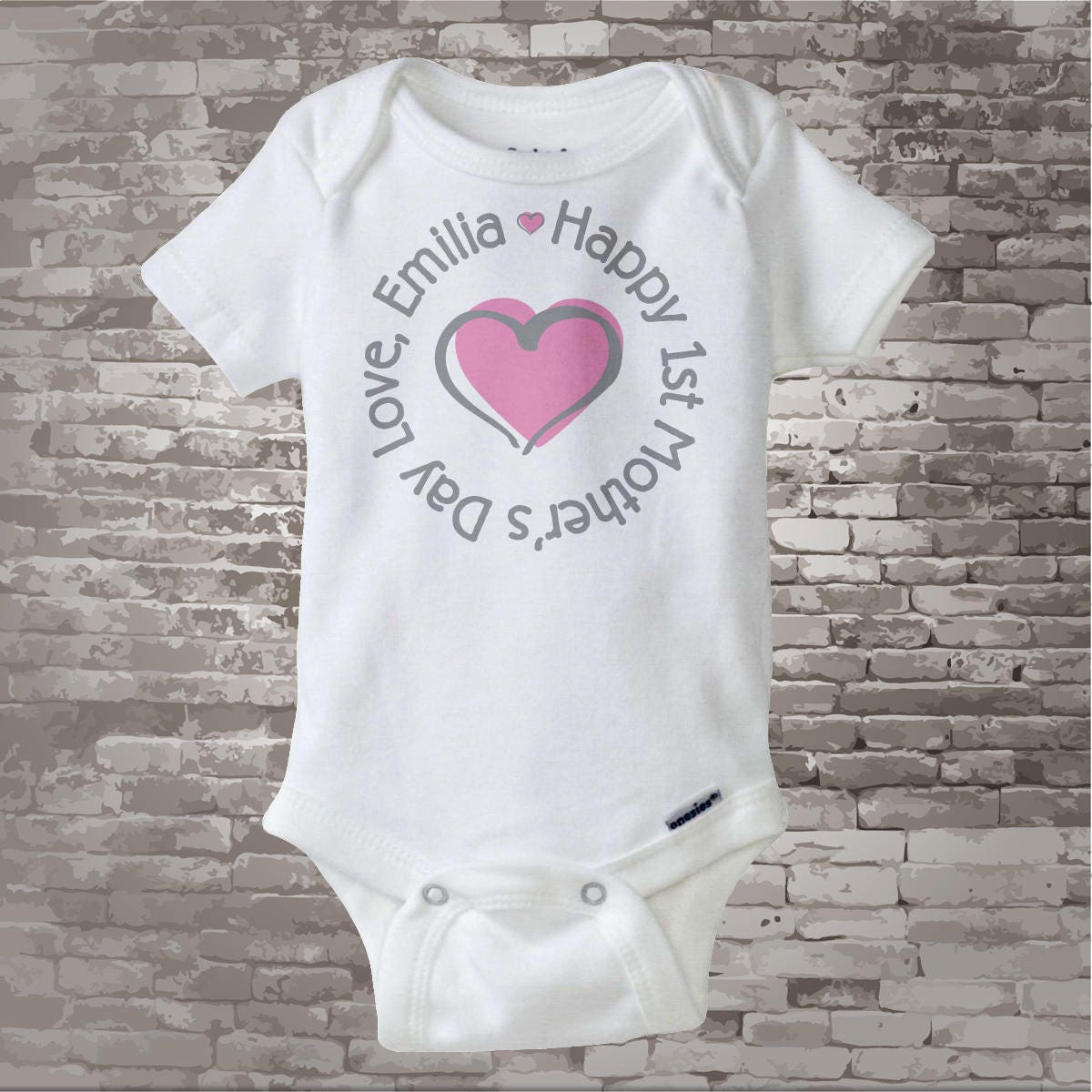 Download Happy First Mother's Day Onesie Happy 1st Mothers Day | Etsy