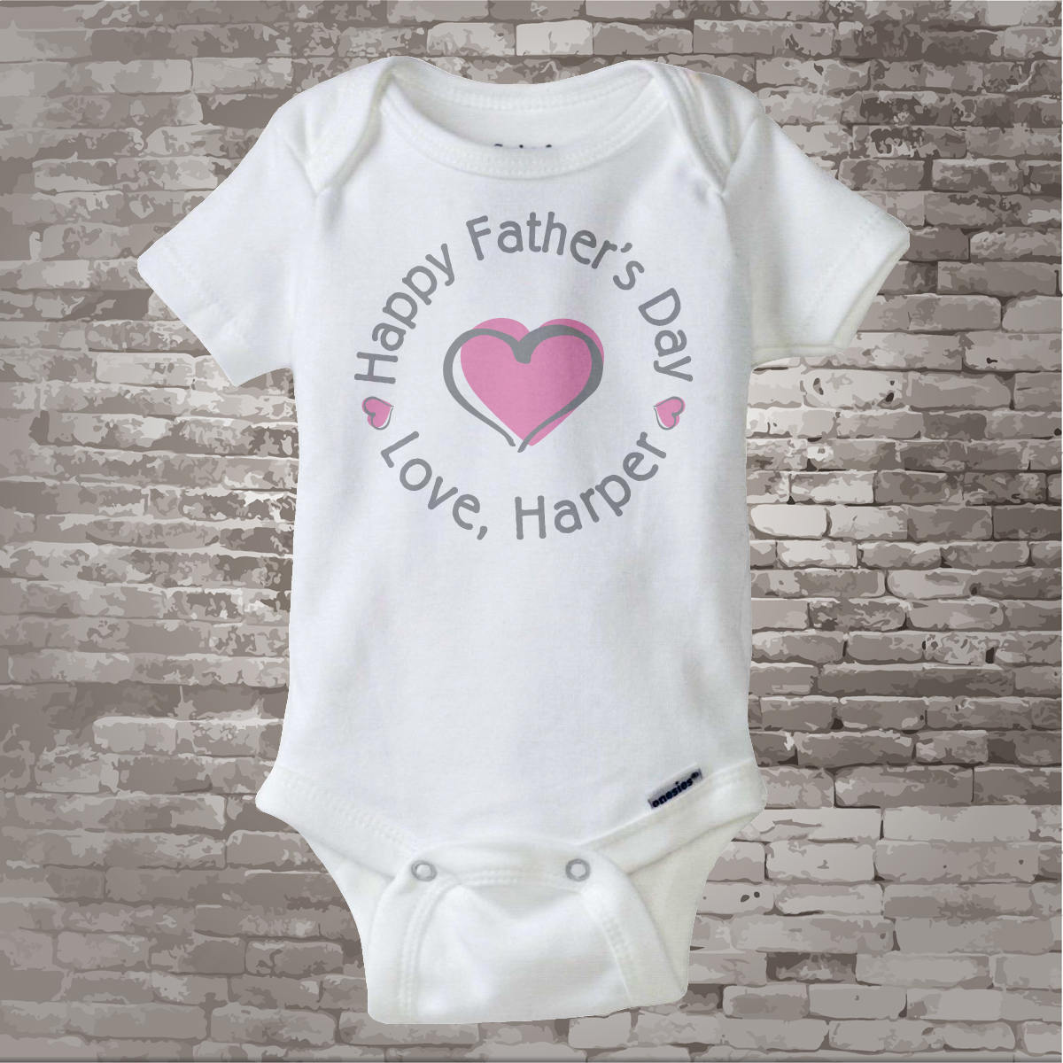 Happy Father s Day Onesie New Dad Gift Personalized Fathers