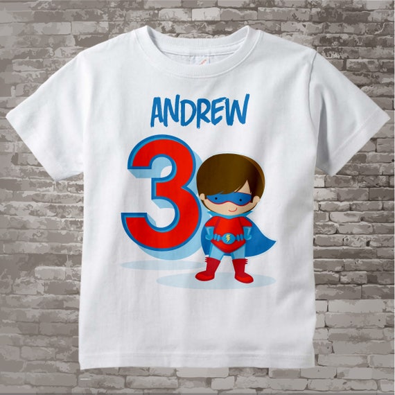 Superhero 3rd birthday shirt hotsell