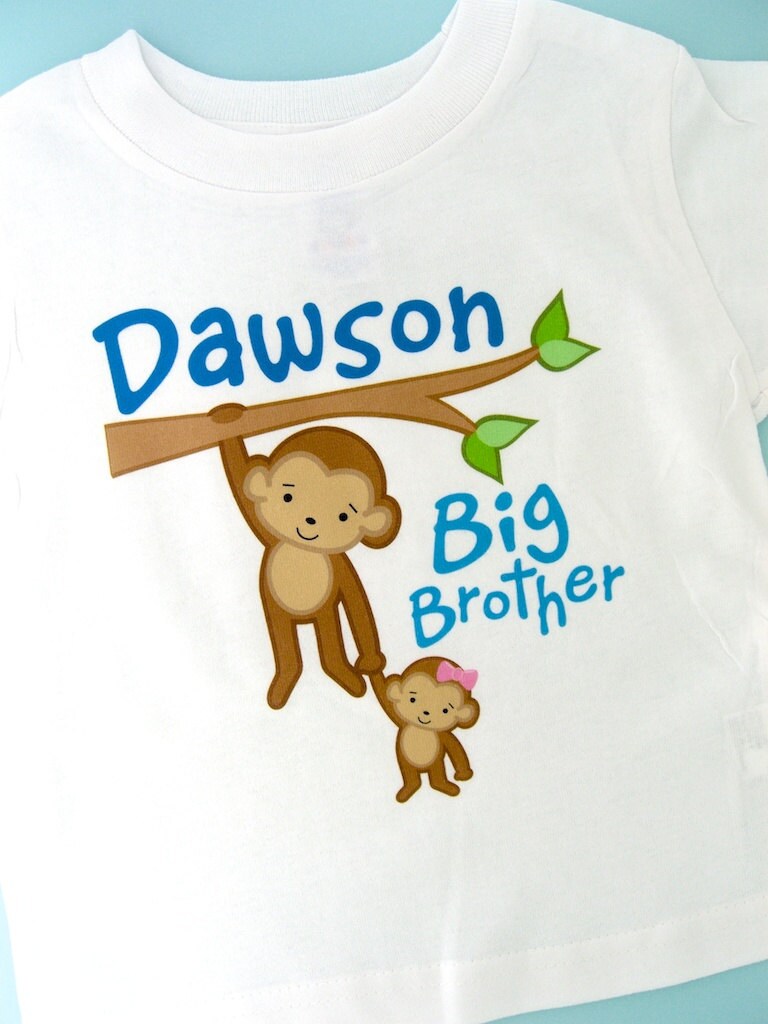Personalized big brother little brother clearance shirts
