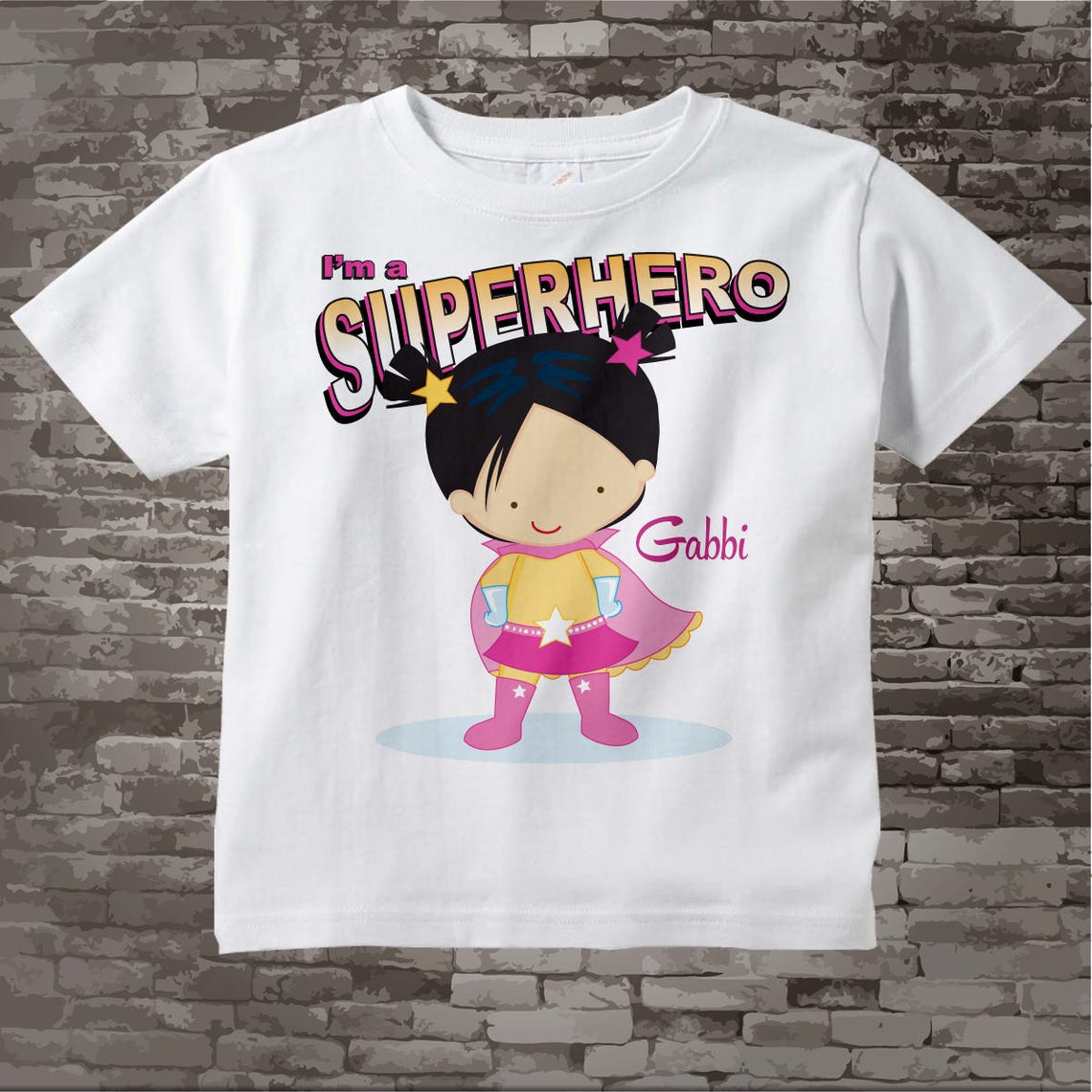 Kids 10th Birthday Superhero Gift T-Shirt for 10 Yr Old Girl