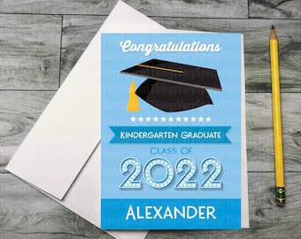 Kindergarten Graduation Card, Personalized Kindergarten Graduation Card for 2023 03282021a222