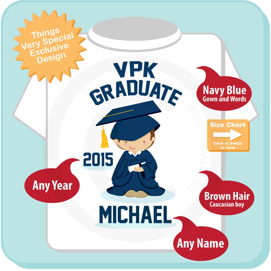 Personalized VPK Graduate Shirt Voluntary Prek Graduation Etsy