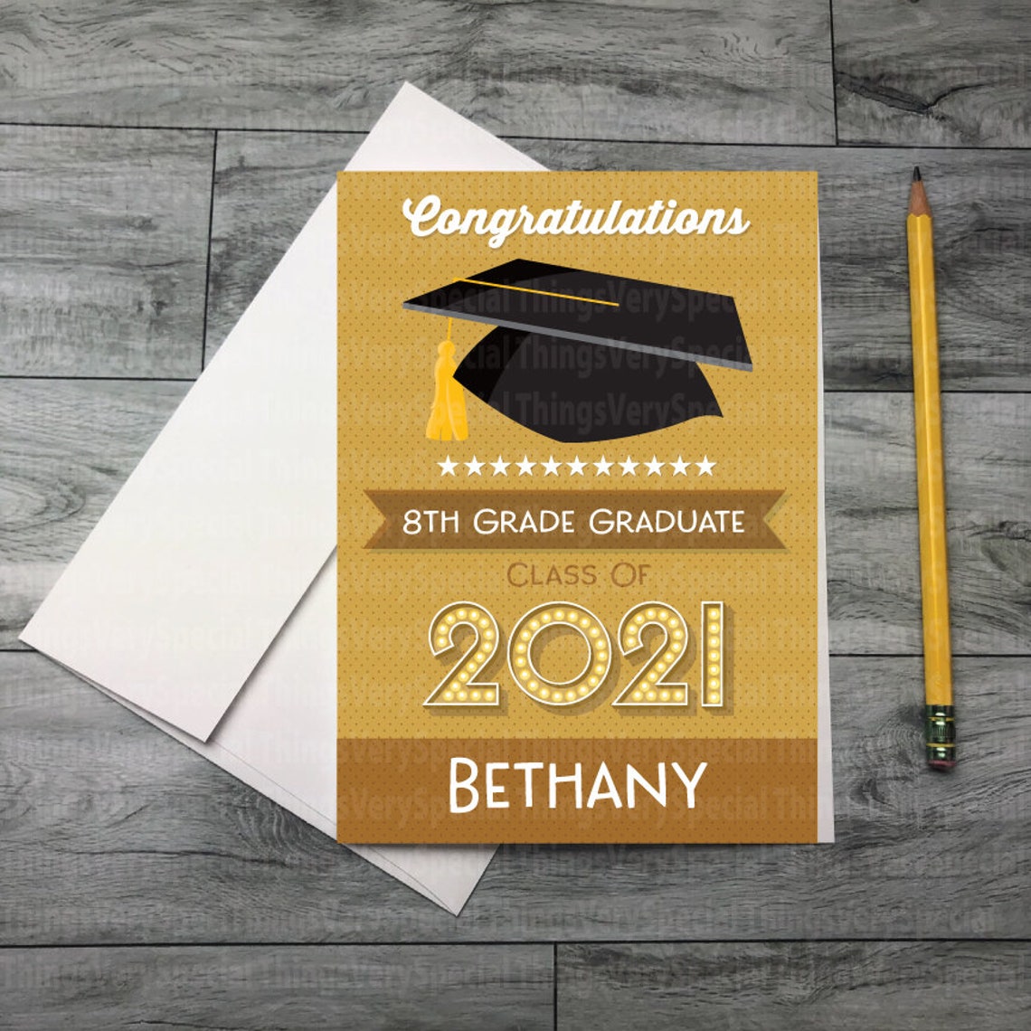 2021 8th Grade Graduation Card Personalized Eighth Grade Etsy