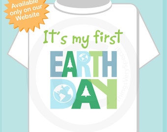 First Earth Day Outfit, Personalized 1st Earth Day Shirt or Onesie, Shirt for Toddlers and Kids (03142010a)