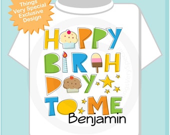 Birthday Shirt, Personalized Happy Birthday to Me Shirt or Onesie with Child's Name, Happy Birthday to Me Shirt (05152013b)