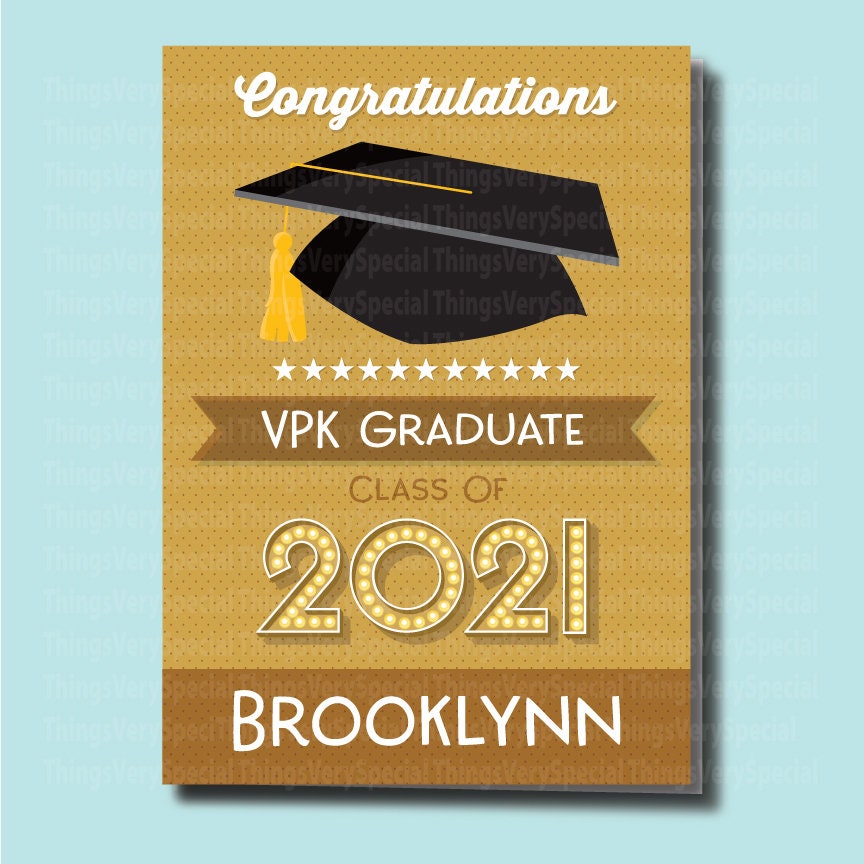 VPK Graduation Card Personalized VPK Graduation Card for Any Etsy UK