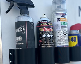 Wall Mounted Spray Can Organizer - Garage, Trailer Storage