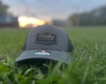 Personalized Leather Patch Hats