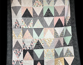 Handmade Cotton Quilt - Modern Patchwork Design