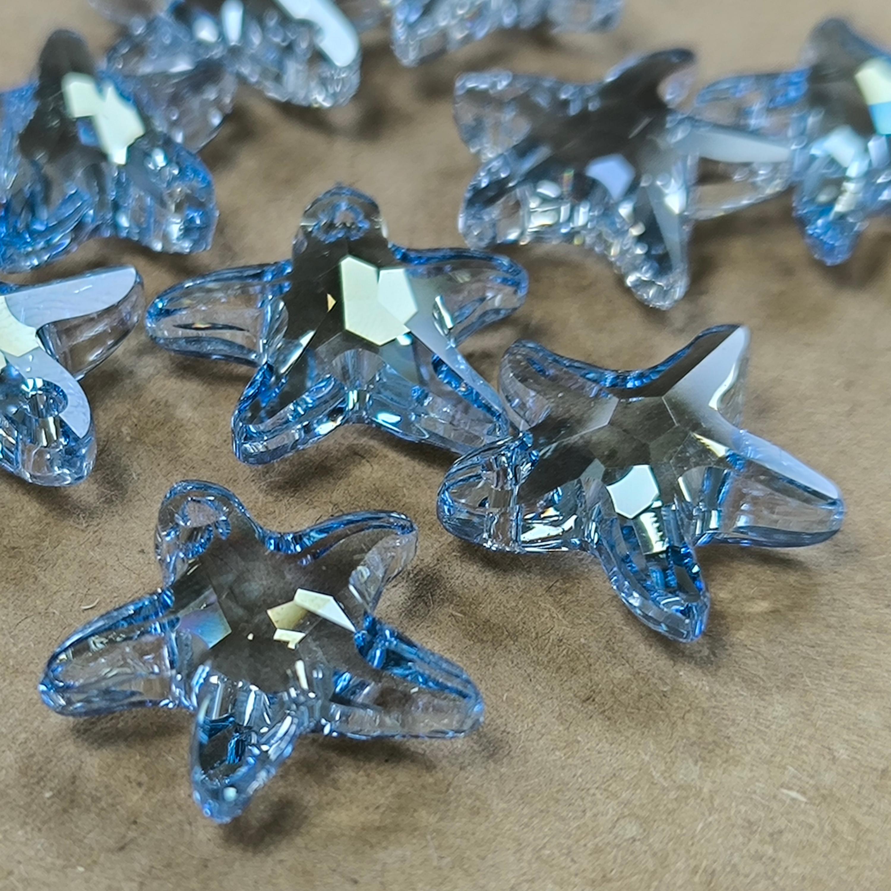 swarovski スワロフスキー 置物 ヒトデ Blue スワロフスキー ヒトデペンダント：ブルーシェードクリスタルチャーム
