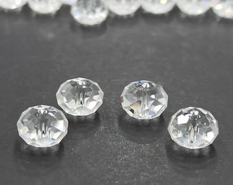 Swarovski 5040 Briolette Kristallperlen: Klare Rondelle