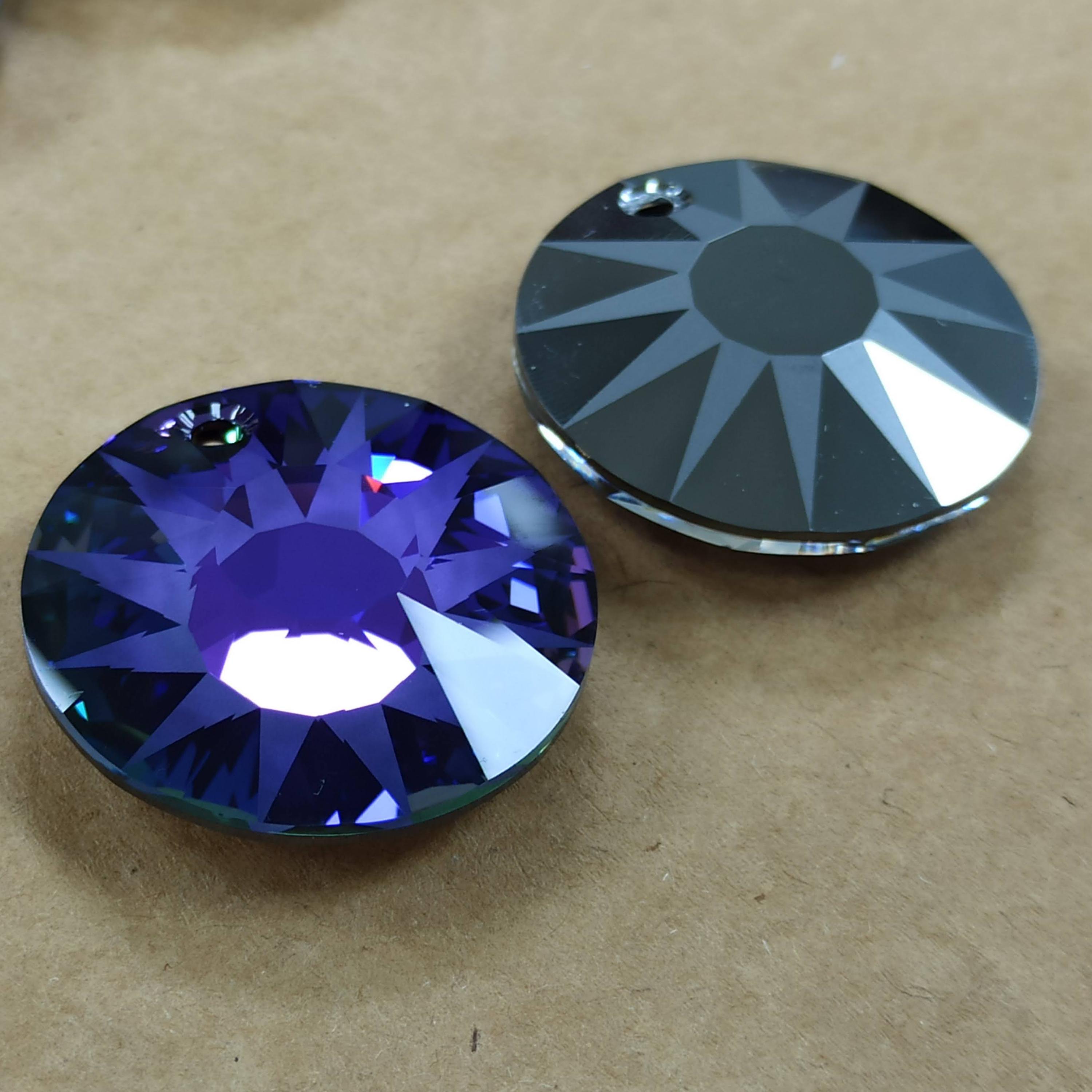Swarovski Heliotrope Sun Crystal Pendant, 33mm Purple Blue - Etsy