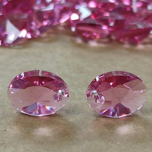 Swarovski Rose Pink Crystal Oval Pendant: Elegant Jewelry Making