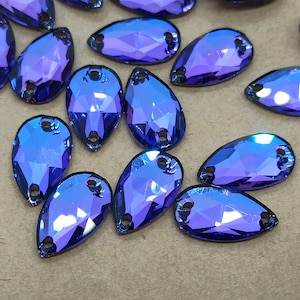 Pietra di cristallo da cucire a goccia Swarovski Heliotrope