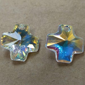 Swarovski 6866 Klar Ab 20 mm Kristall Korshänge