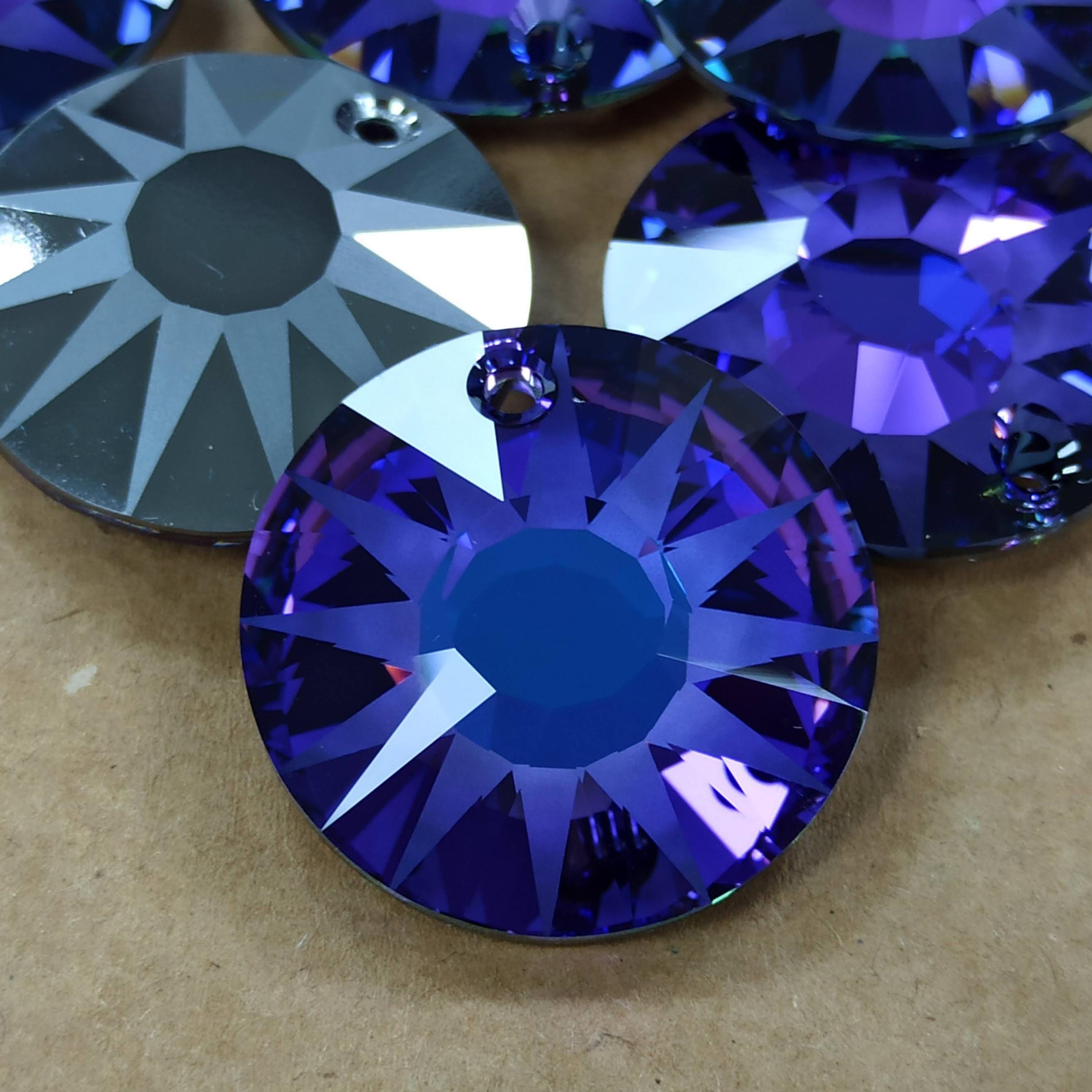 Swarovski 2088 SS20 Heliotrope(ヘリオトロープ) Swarovski Heliotrope Sun Crystal Pendant, 33mm Purple Blue - Etsy