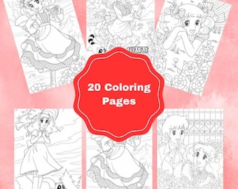 Candy Candy Anime: 20 Printable Coloring Pages (Digital Download)