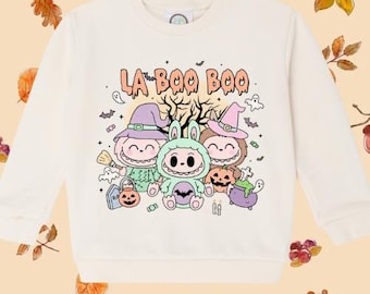 Spooky Ghost PNG - Halloween Clipart, Cartoon Monster (Instant Download)